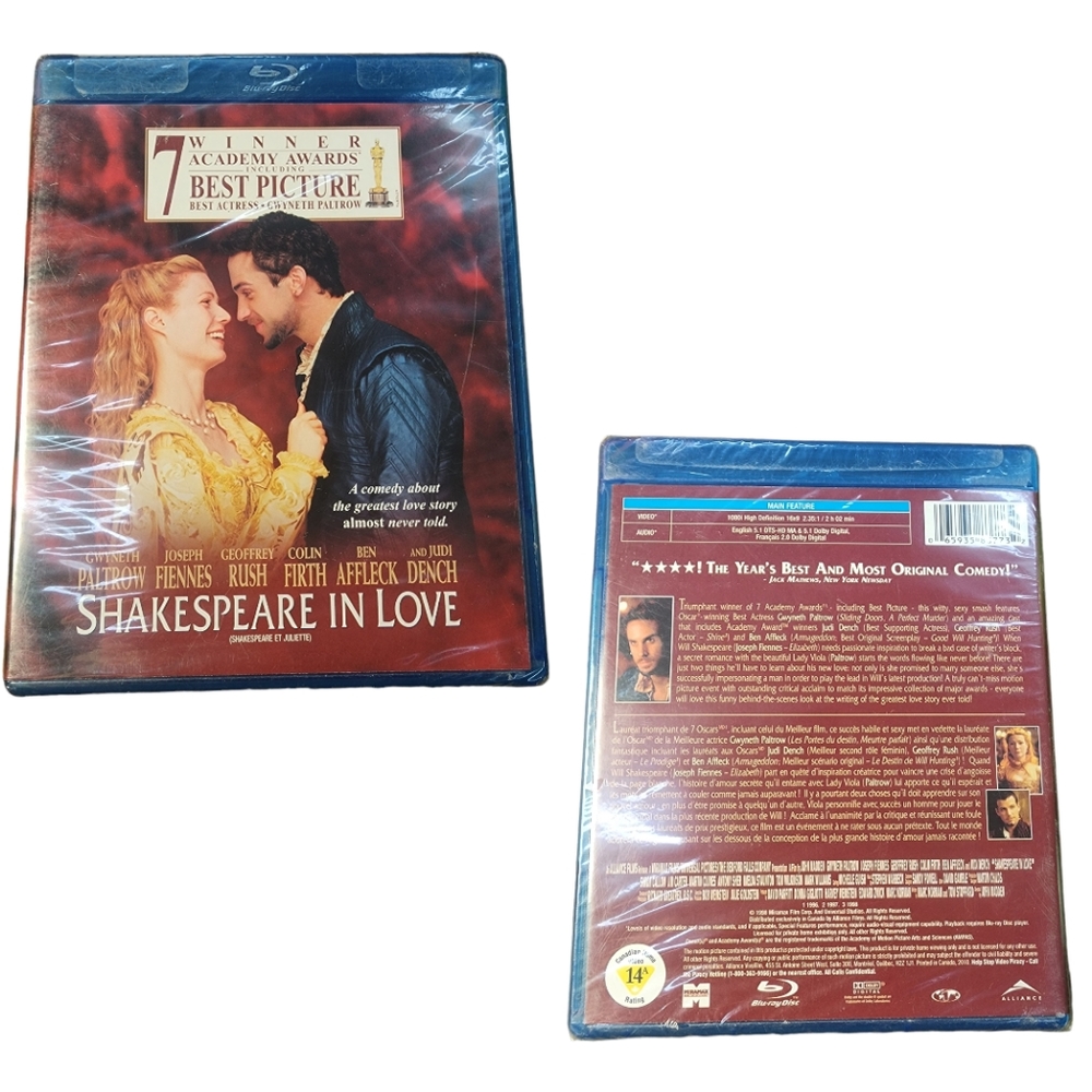 Shakespeare In Love Bluray New